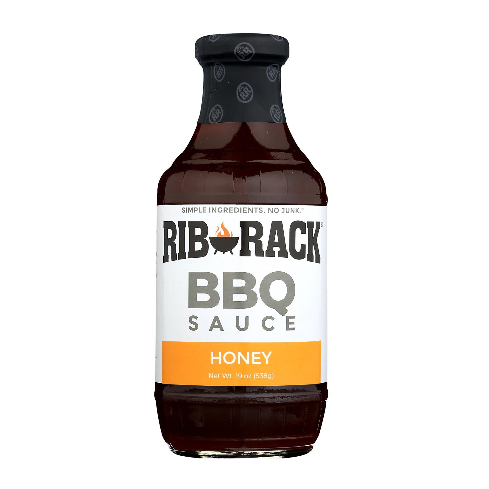 Rib Rack Sweet Honey BBQ Sauce - 6 x 19 Oz  - Case Pack
