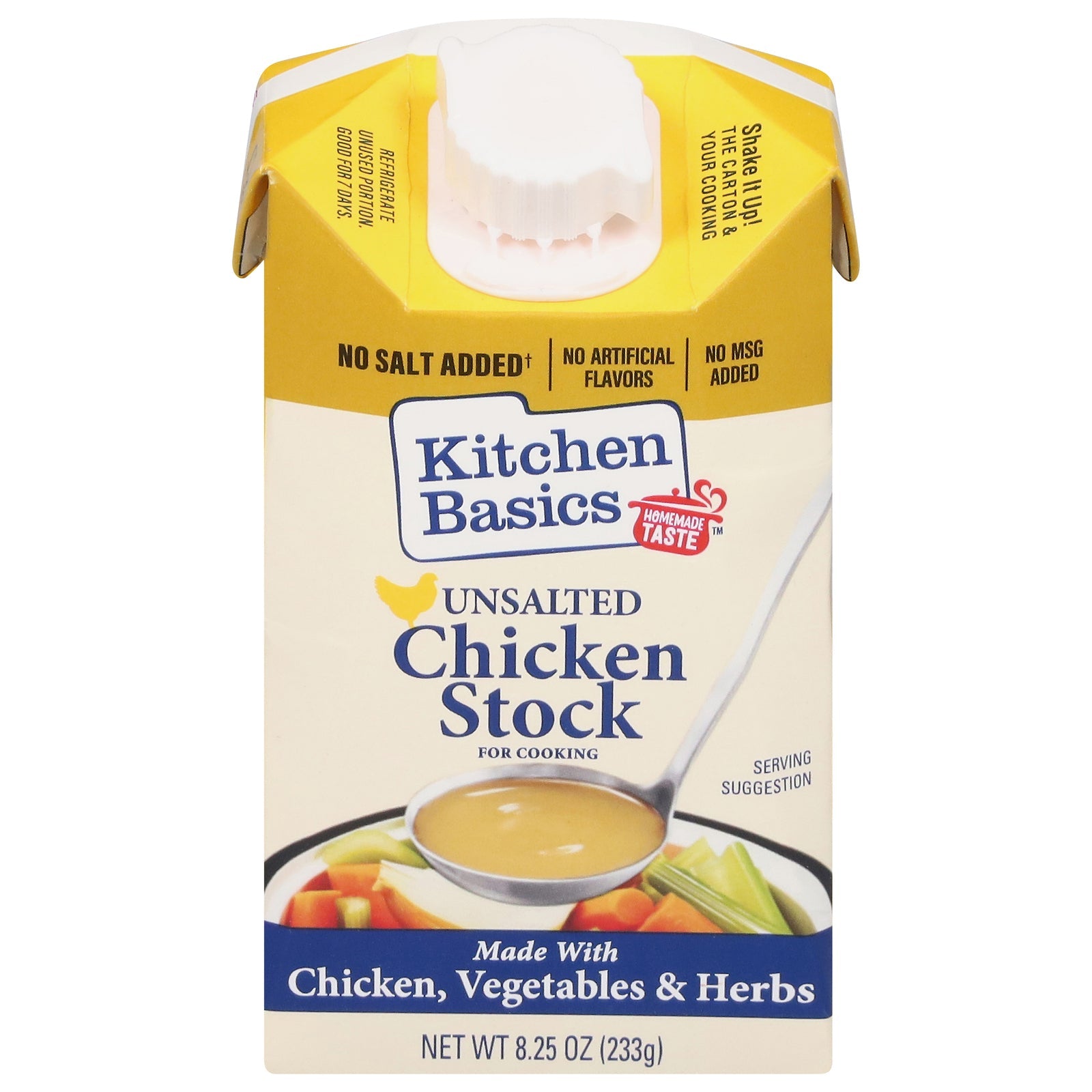 Kitchen Basics Chicken Stock NSA (No Salt Added) - 8.25 oz  (Pack of 12)