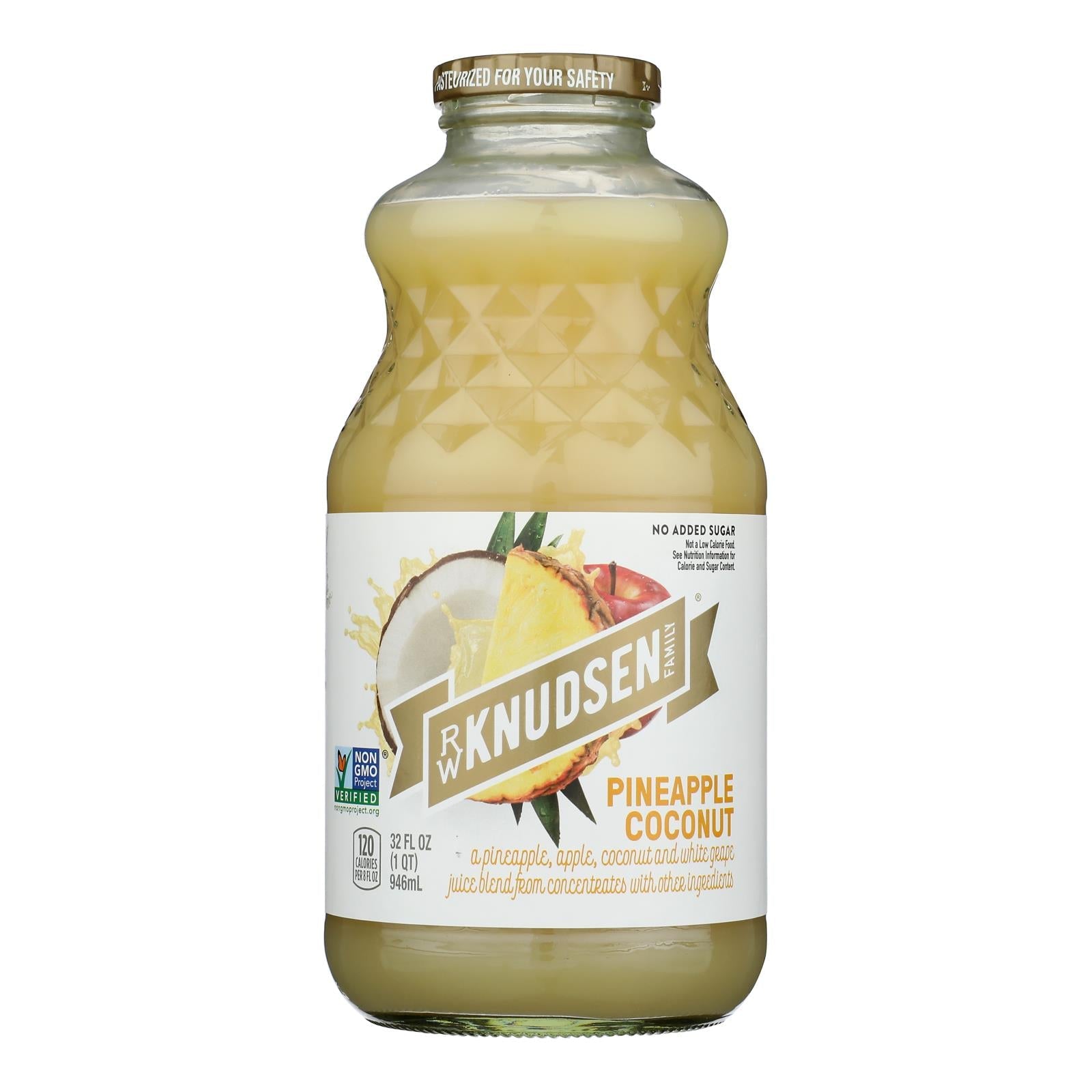 R.W. Knudsen Pineapple Coconut Juice, 32 fl oz - Pack of 6