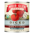 Muir Glen Organic Fire Roasted Diced Tomatoes, No Salt Added, 28 oz, Case of 12