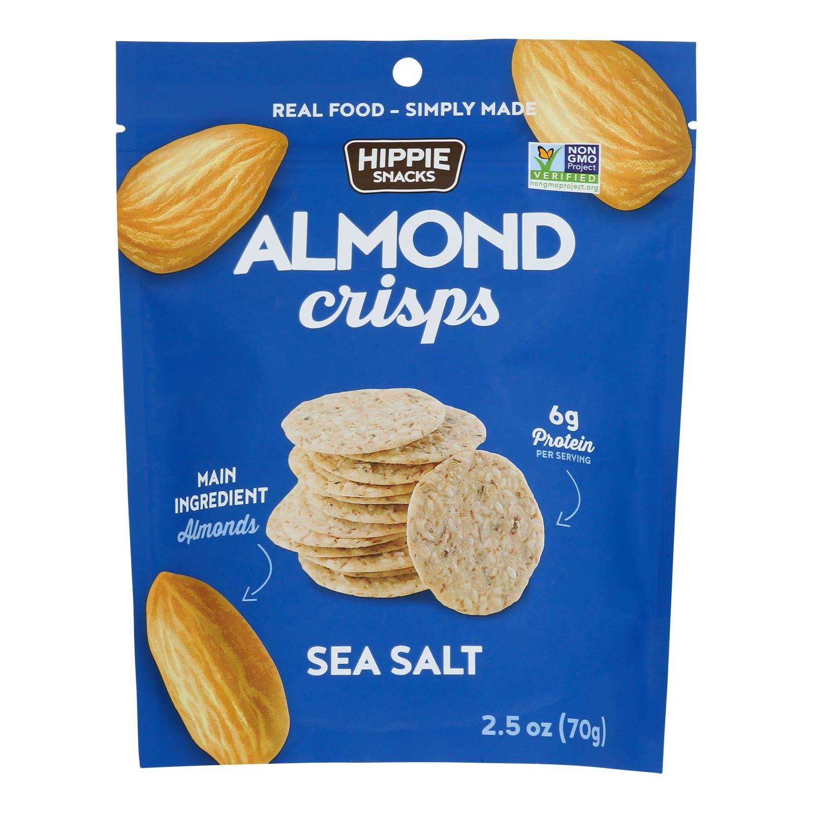 Hippie Snacks Almond Crisps - Sea Salt, 8-2.5 Oz Crisps