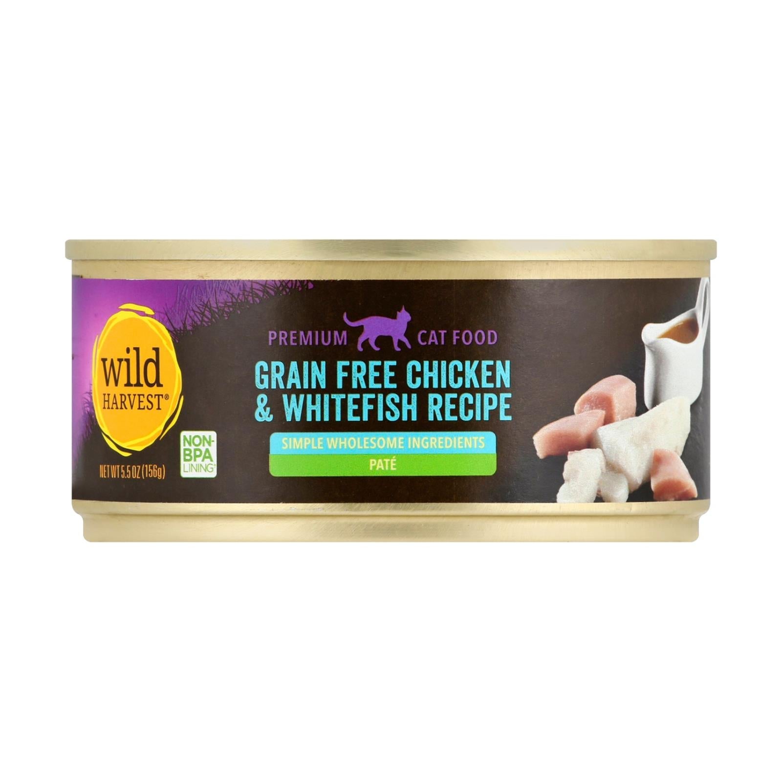 Wild Harvest Grain-Free Chicken & Whitefish Pate Wet Cat Food, 24 x 5.5 oz