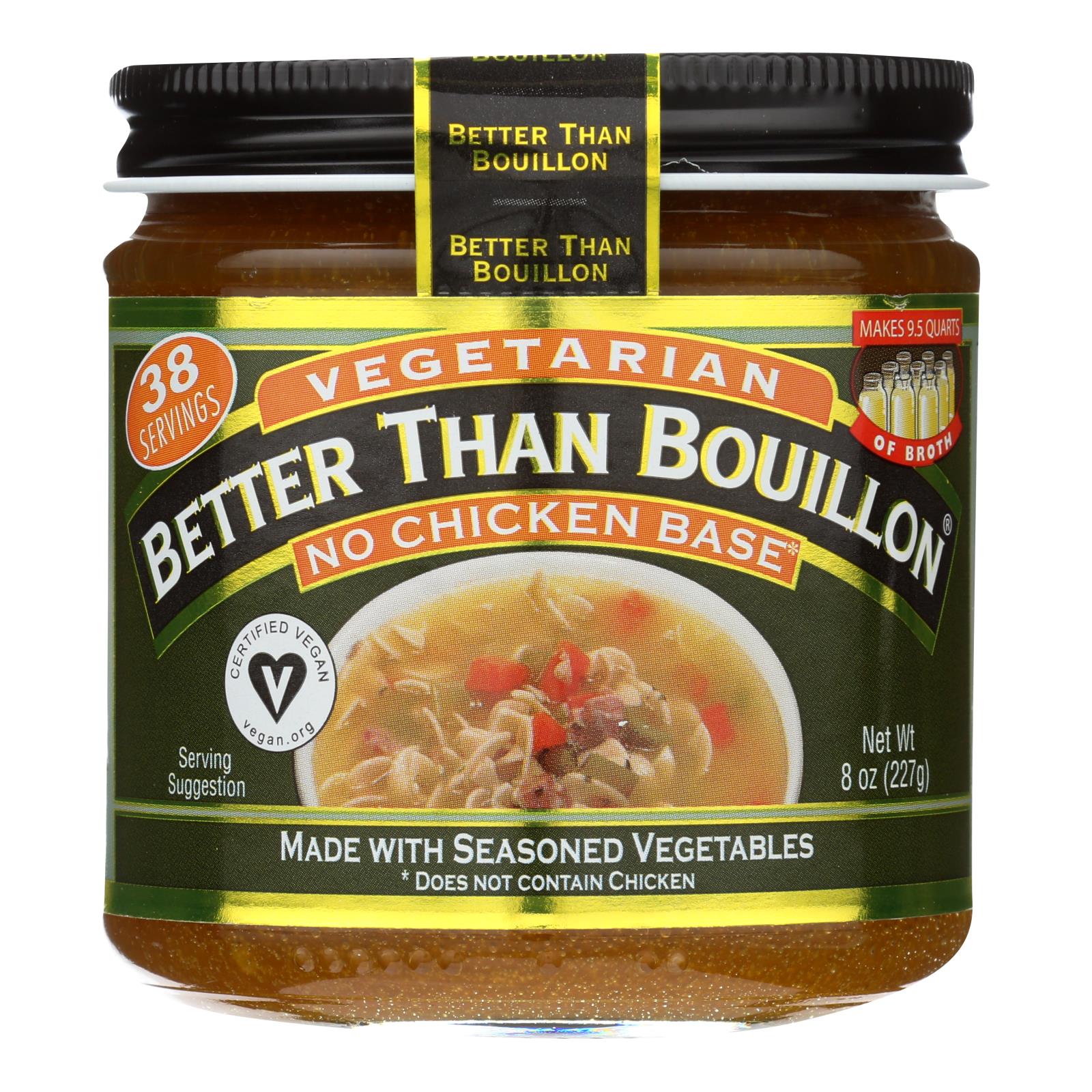 Better Than Bouillon No Chicken Base, 8 oz, Pack of 6, Vegan Chicken Flavoring