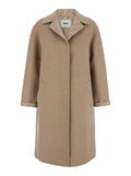 Fendi Women Beige Single-Breasted Reversible Coat In Wool Blend Woman