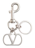 Valentino Garavani Men Metallic Keyring With Vlogo Charm In Brass Man