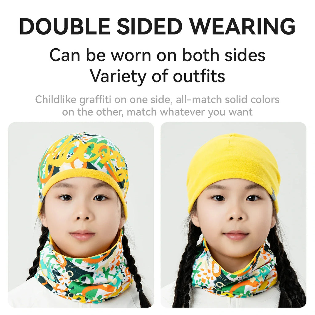 Kids Winter Fleece Beanie for Helmet Use