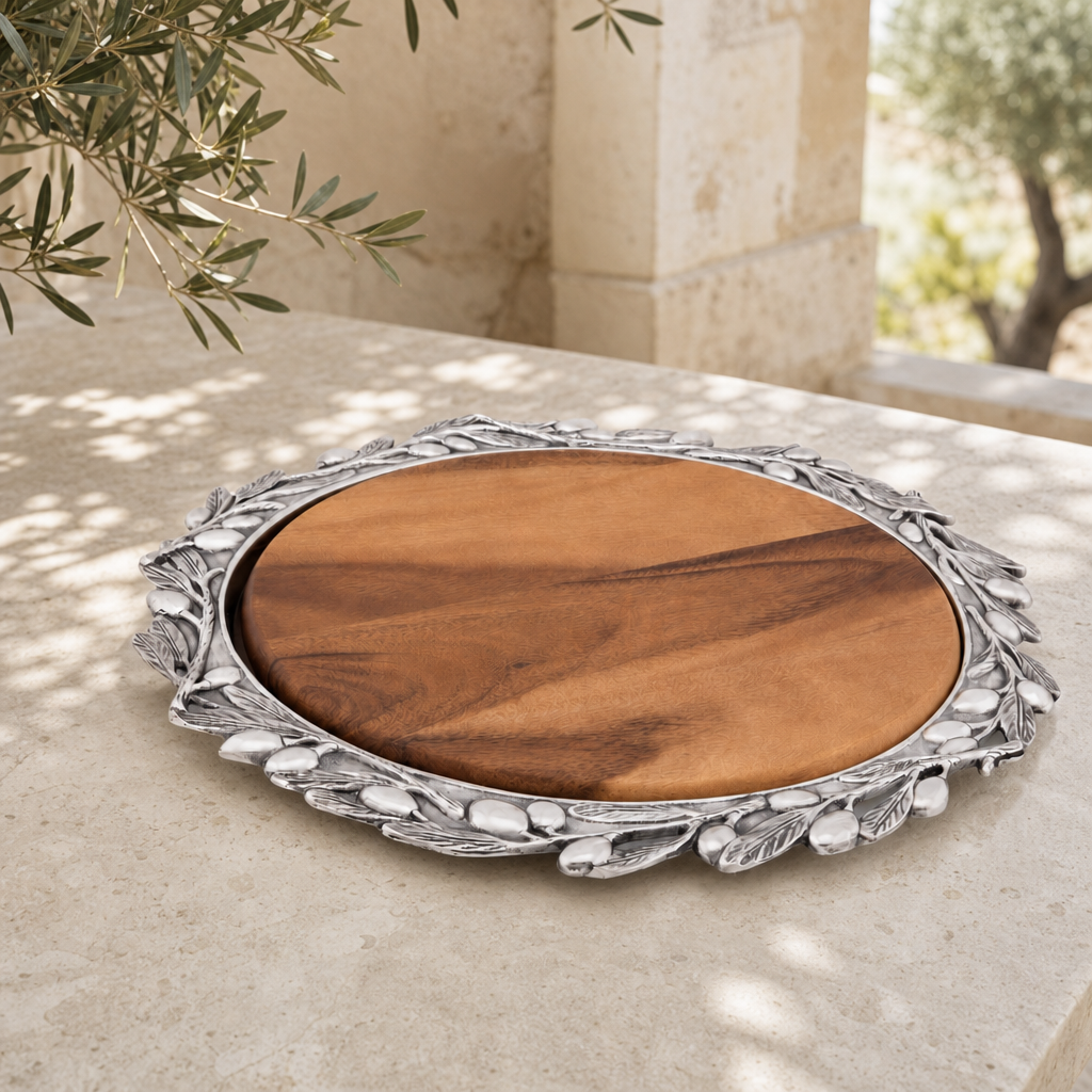 Olive Wood Cheese Set