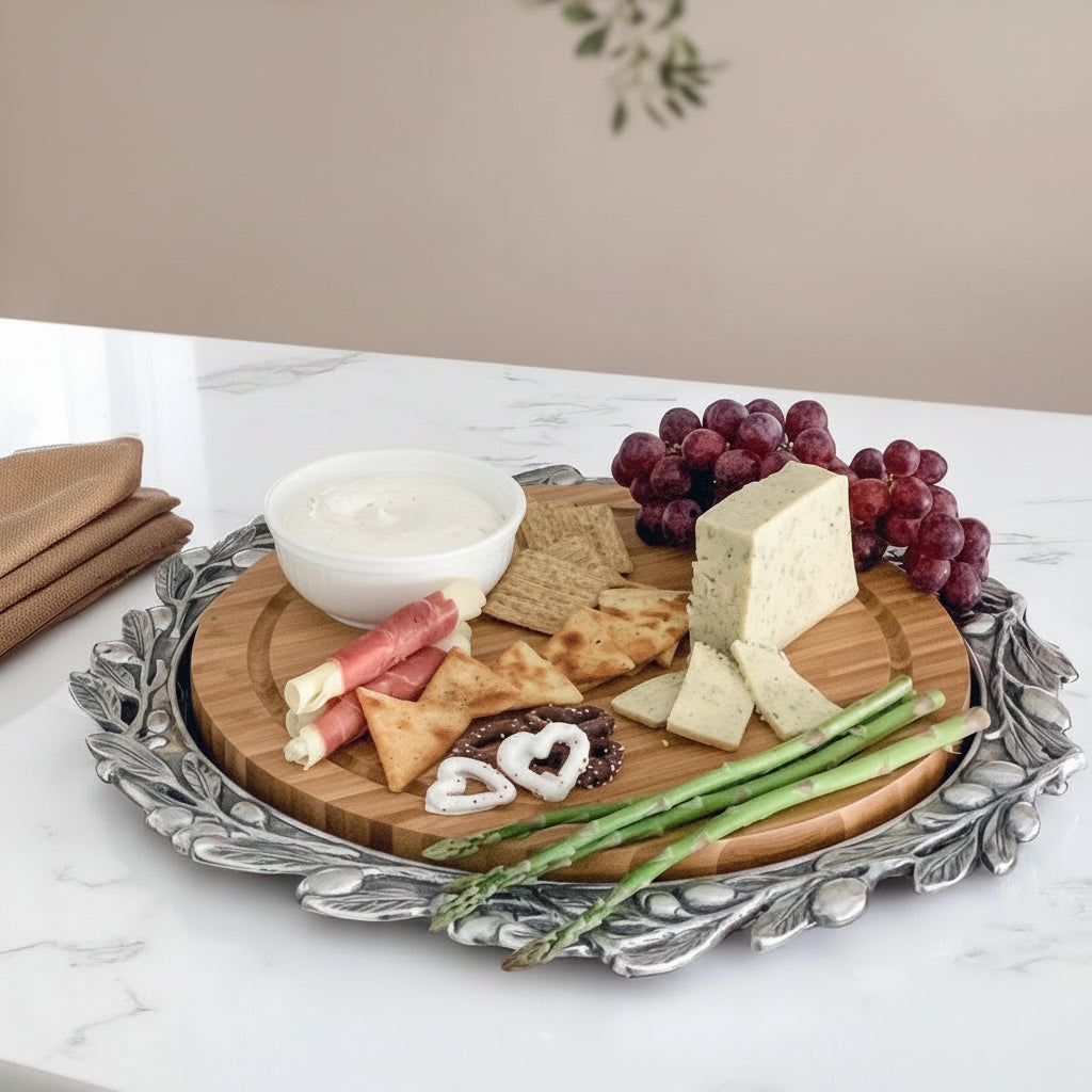 Olive Wood Cheese Set