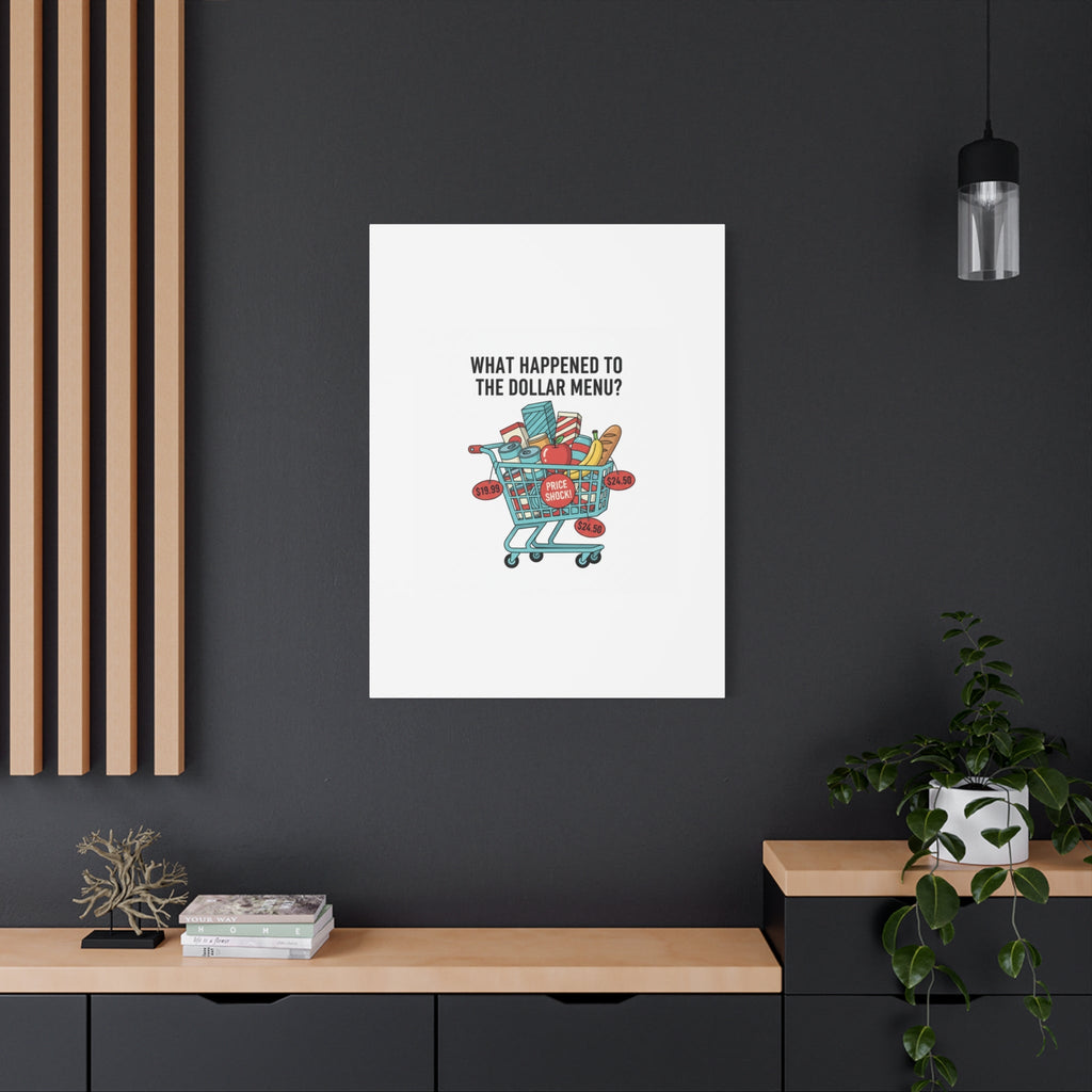 What Happened to the Dollar Menu? Canvas | Grocery Prices Meme, Price Shock Wall Art