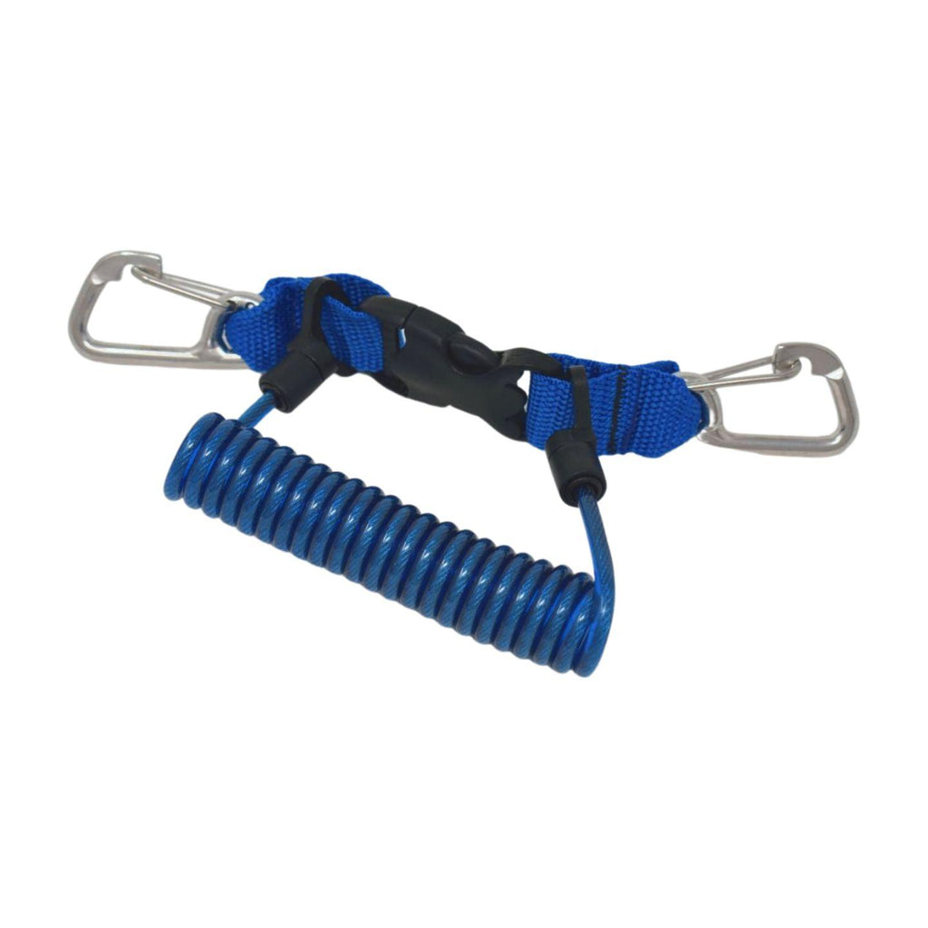 Scuba Choice Shark Coil Steel Core with Clips Lanyard