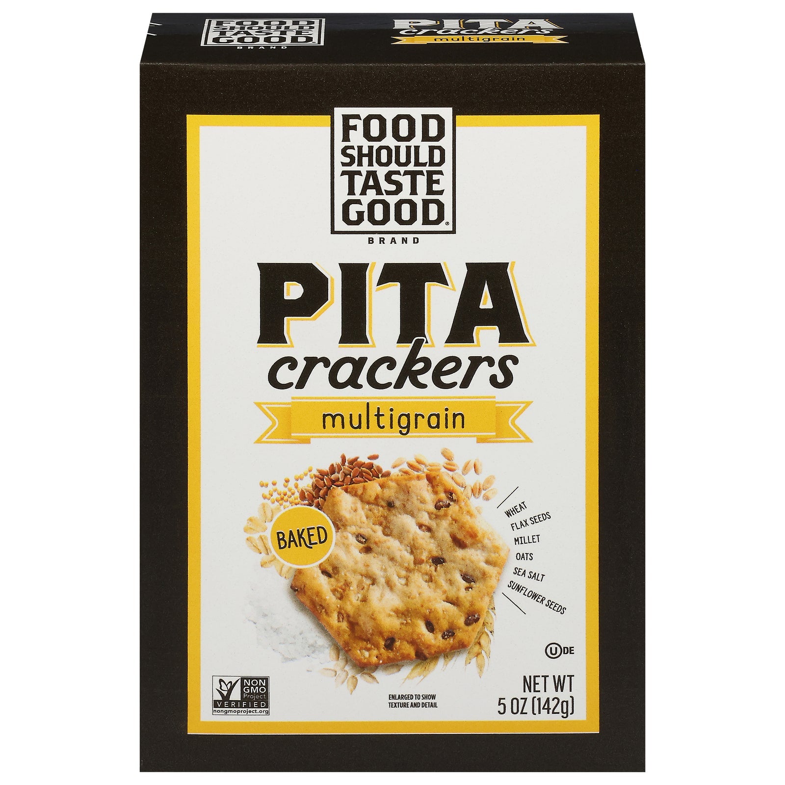 Food Should Taste Good Multigrain Pita Crackers, Baked, 5 Oz., Case of 6