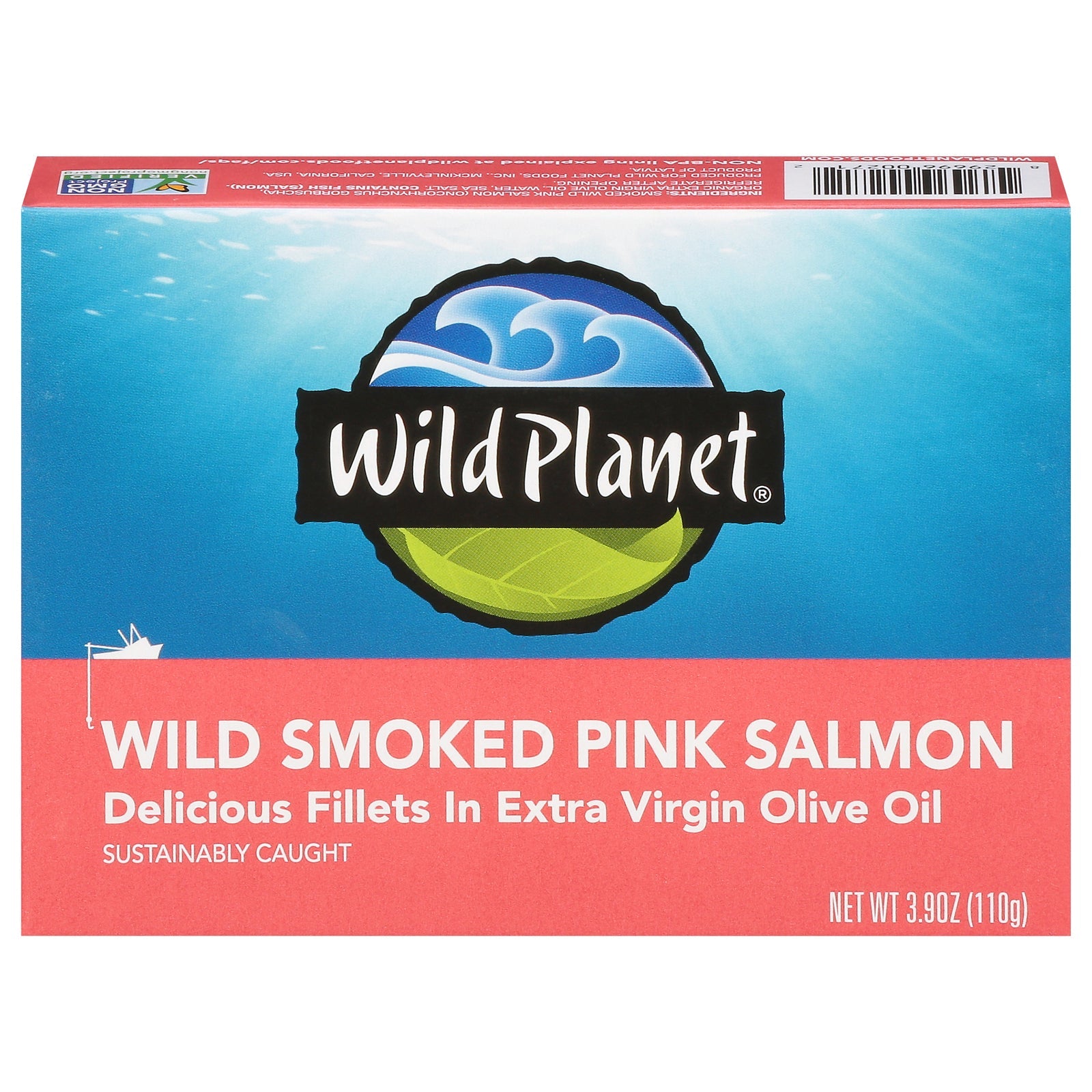 Wild Planet Pink Salmon - Smoked, 3.9 oz  (Pack of 12)