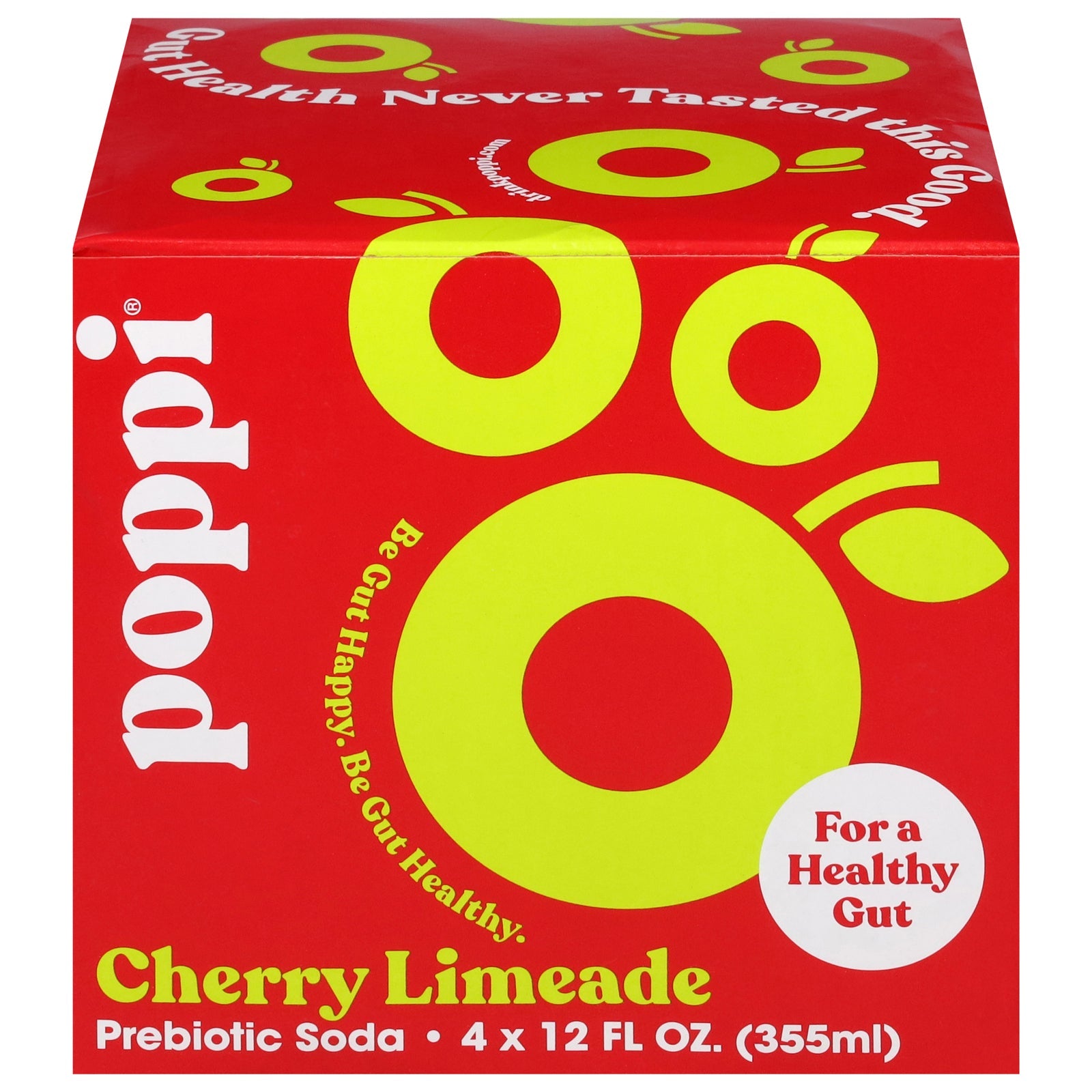 Poppi - Prebiotic Soda, Cherry Limeade 4/12 fl oz (Pack of 6) - Healthy Sparkling Beverage
