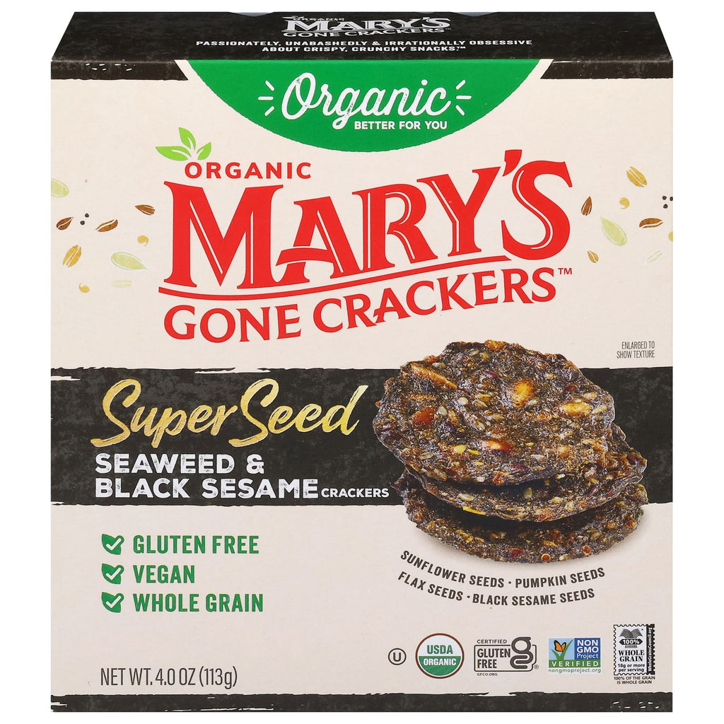 Mary's Gone Crackers, Original Superseed Crackers with Seaweed | 6 x 4 Oz.