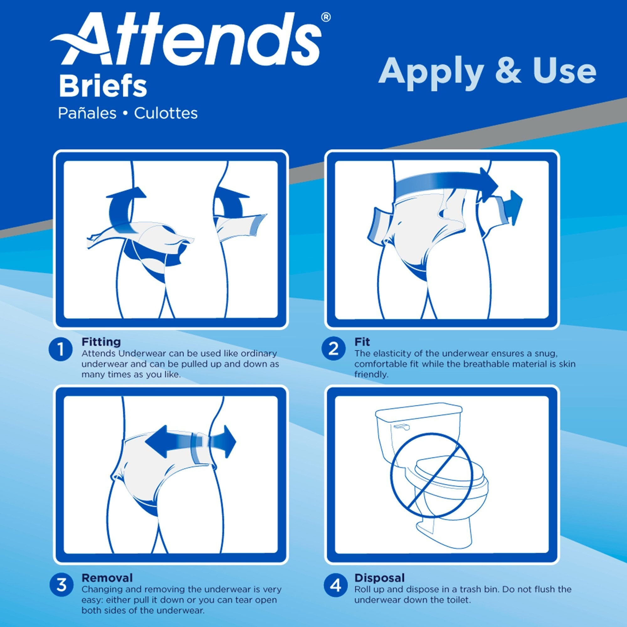 Attends® Advanced Briefs, Large DDC30