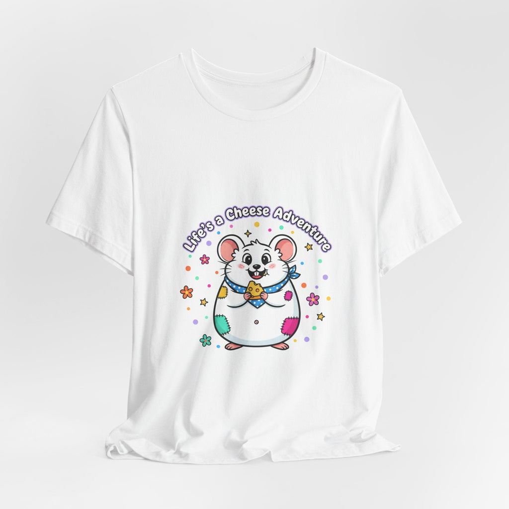 Cheese Adventure Mouse Tee | Rodent-core, quirky animal design