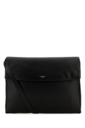 Dolce & Gabbana Men Black Nappa Leather Mediterraneo Clutch