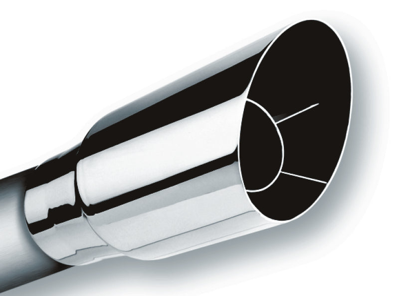 Borla Universal Polished Tip Single Round Angle-Cut (inlet 2 1/2in. Outlet 3 1/2in) *NO Returns* 20120