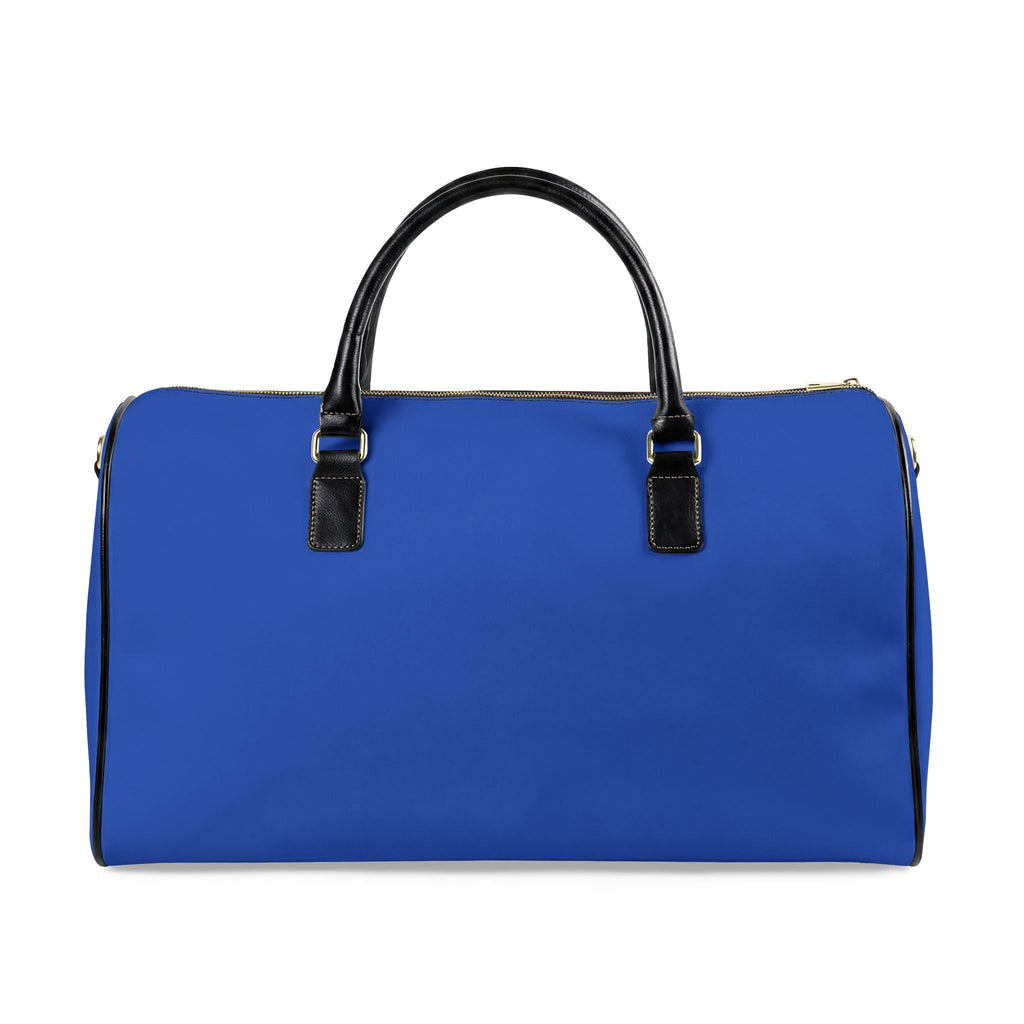 Paris Je T'aime Leather Weekender Bag — Colbalt Blue Travel Duffle