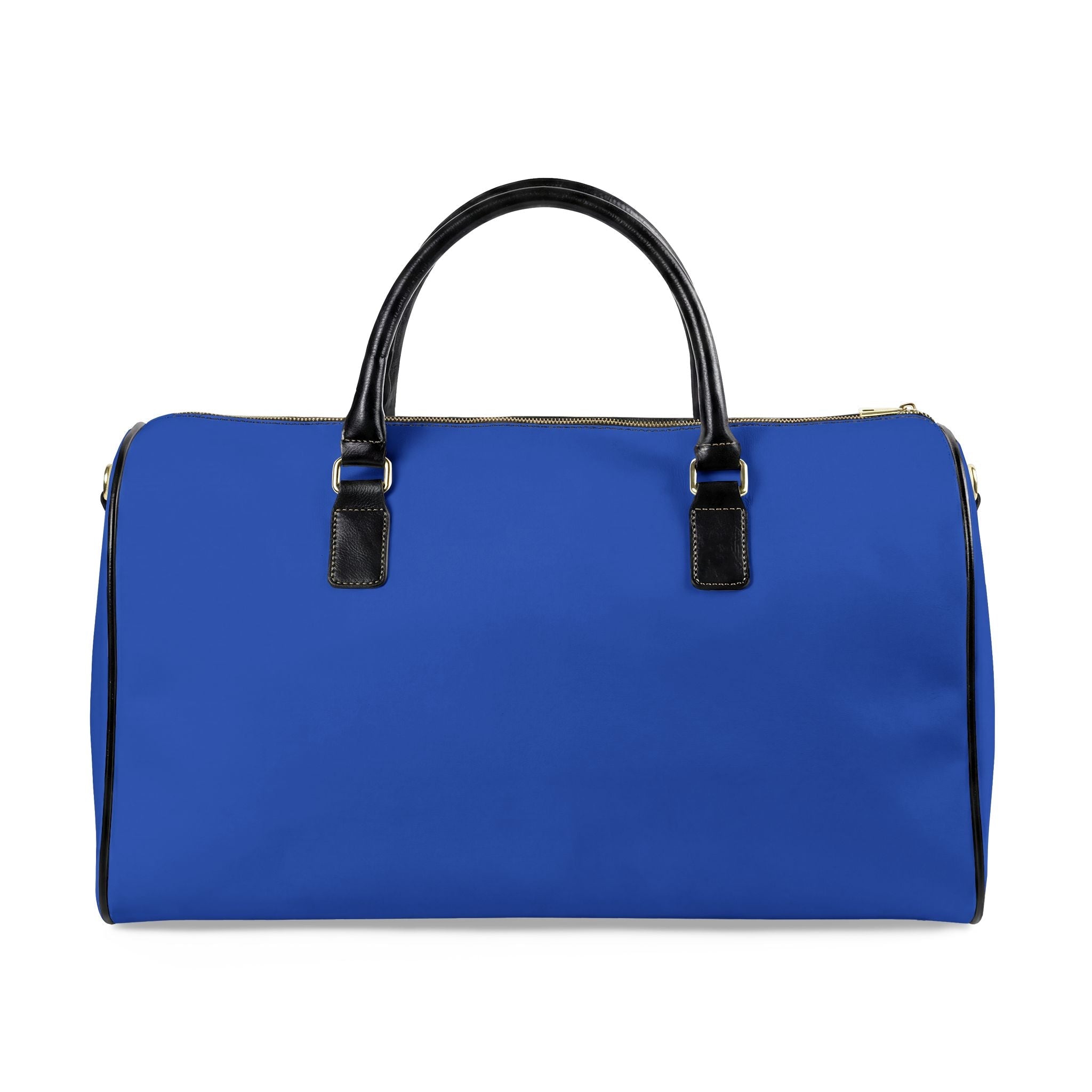 Paris Je T'aime Leather Weekender Bag — Colbalt Blue Travel Duffle