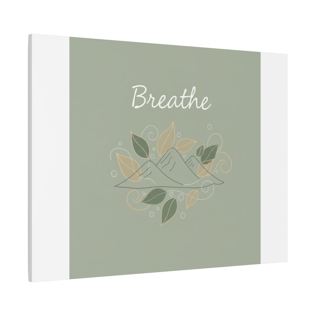 Breathe Mountain Line Canvas | Nature Symbols, Minimal Forest Wall Art