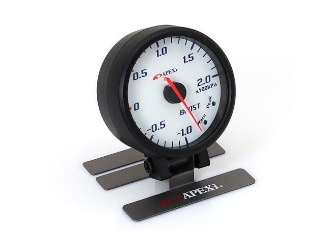 APEXi 60mm Electronic Boost Gauge White Face Black Bezel *Discontinued