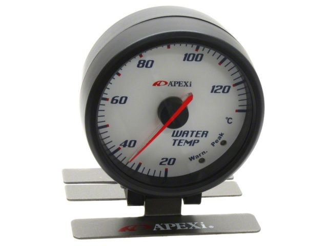 APEXi 60mm Water Temp Gauge White Face Black Bezel *Discontinued