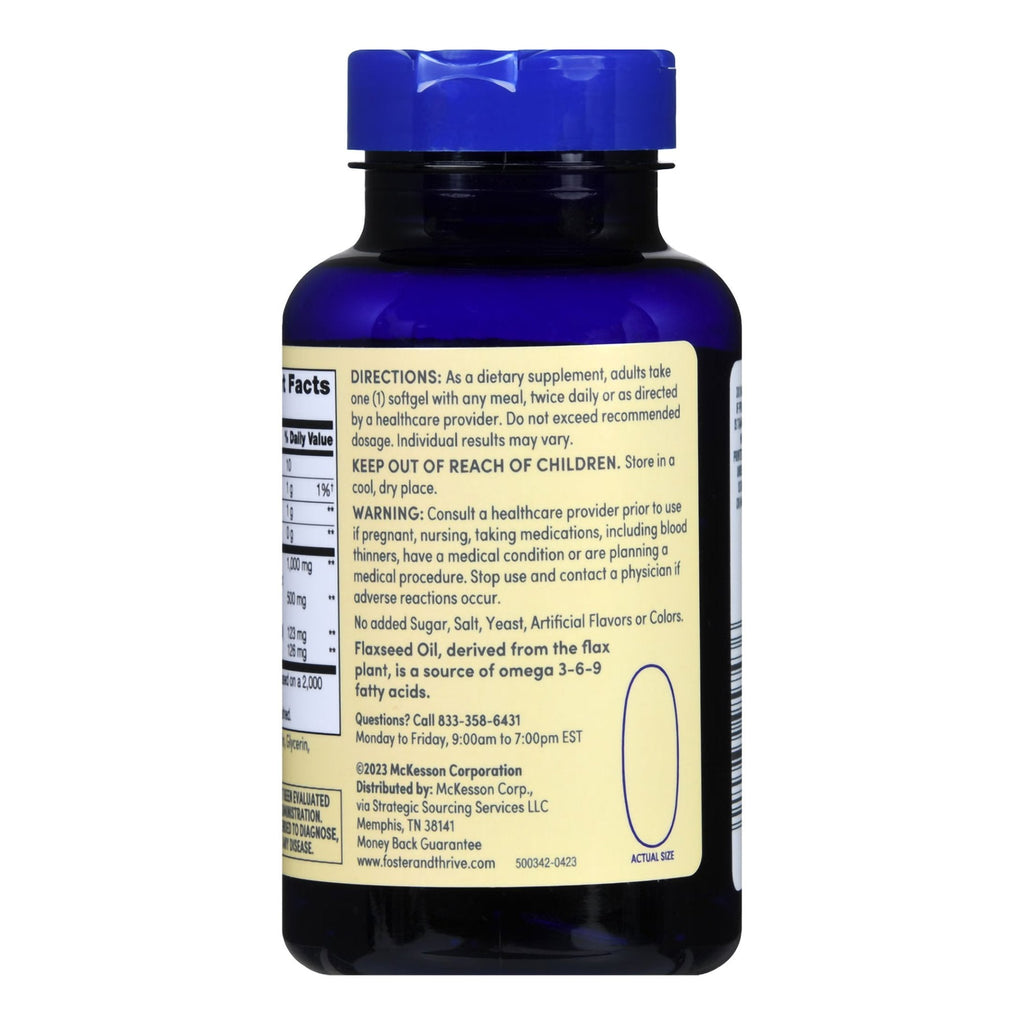 Foster & Thrive™ Flaxseed Oil 1000 mg Softgels 01093995743
