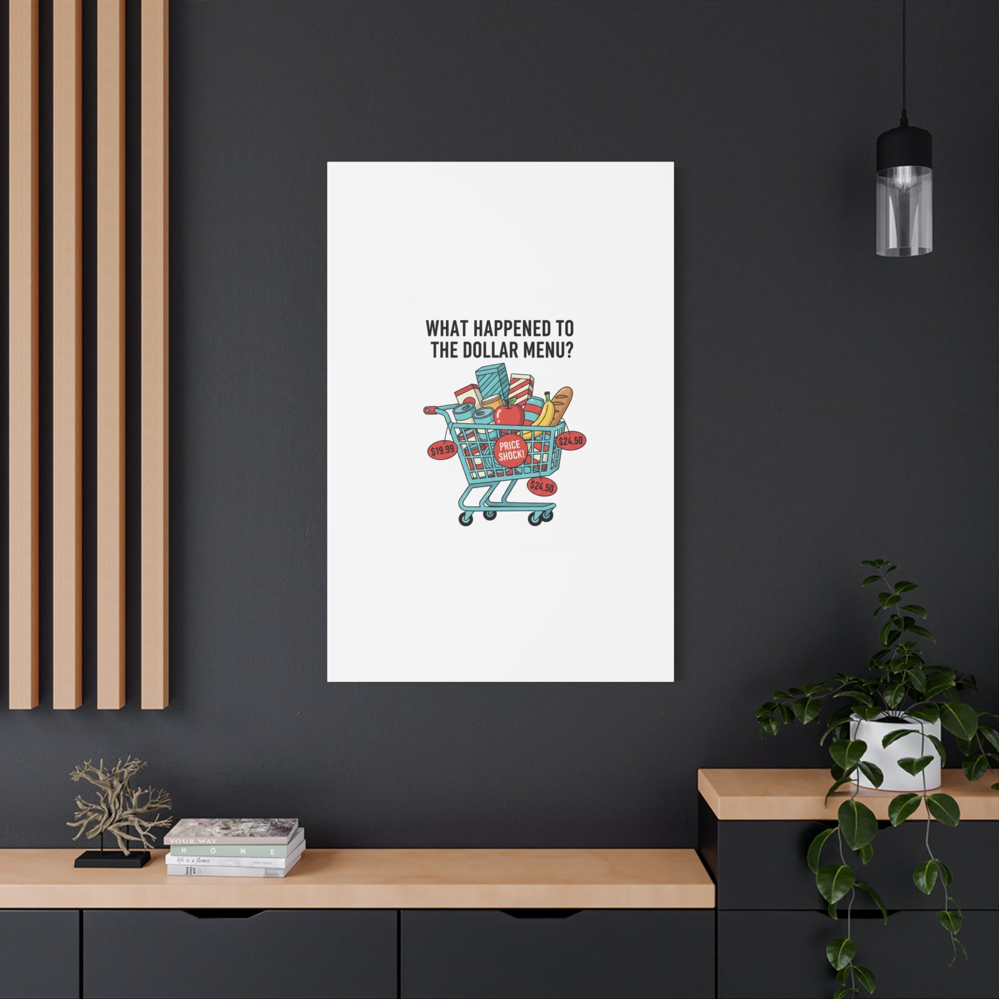 What Happened to the Dollar Menu? Canvas | Grocery Prices Meme, Price Shock Wall Art