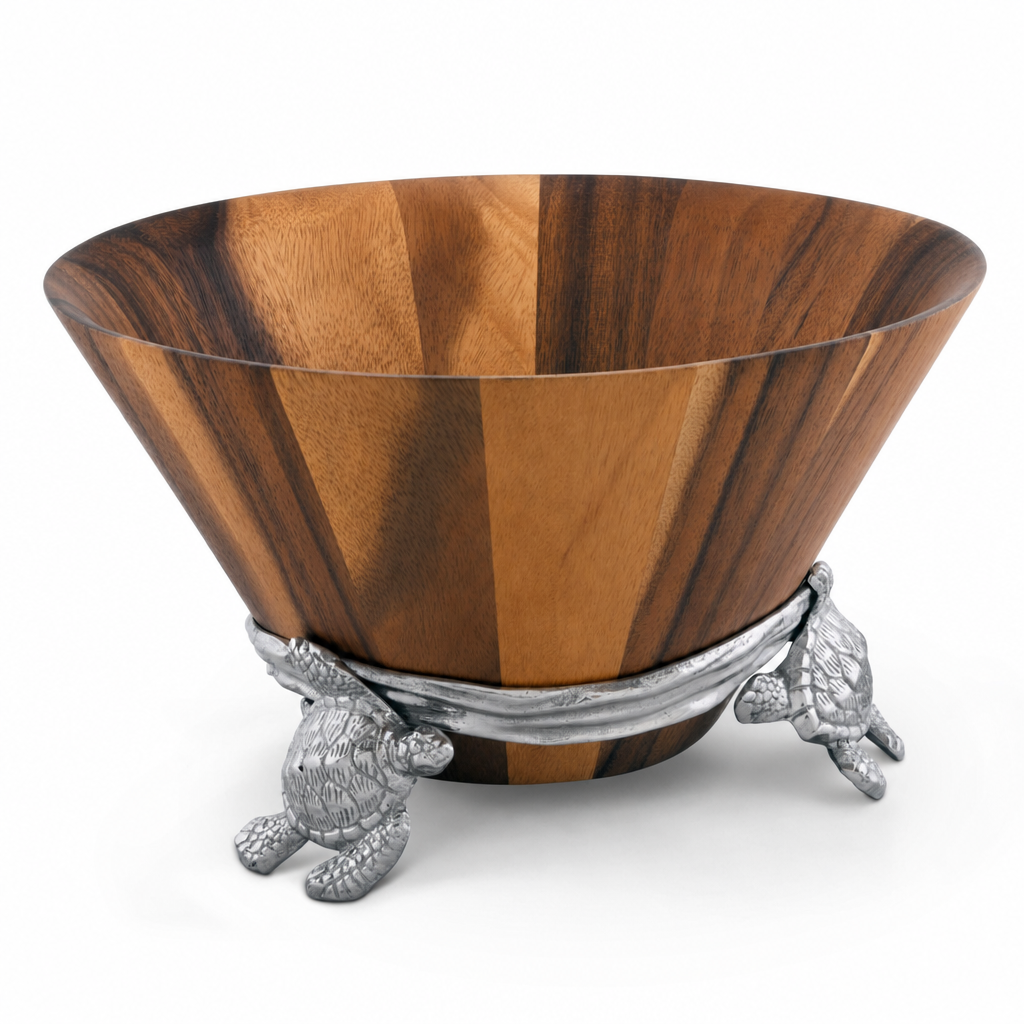 Sea Turtle Wood Salad Bowl