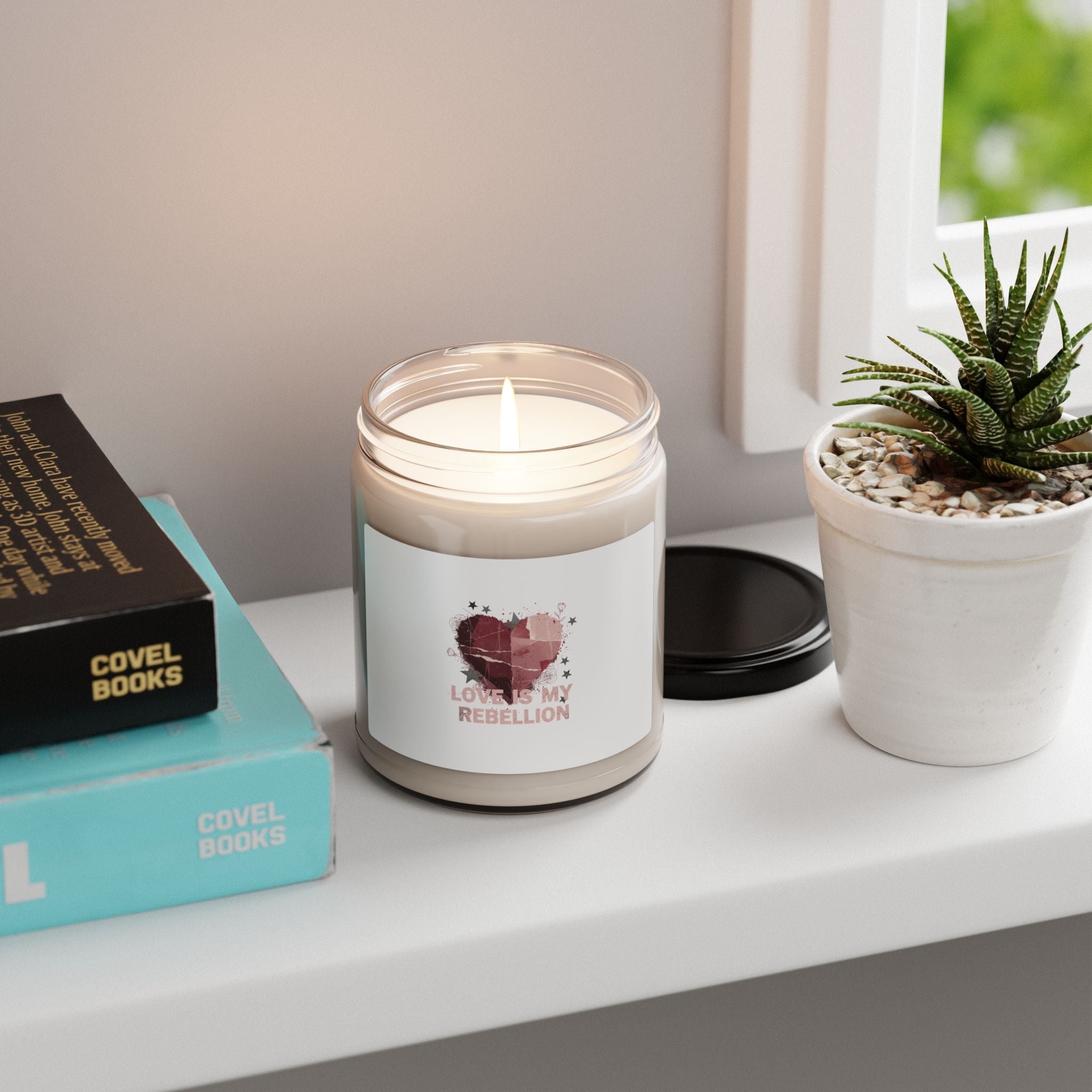 Love Is My Rebellion Candle | Soft Grunge Heart, Distressed Valentine Soy Candle