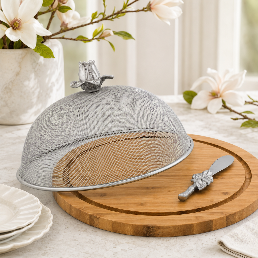 Magnolia 3 Piece Picnic Cheese Board / Spreader