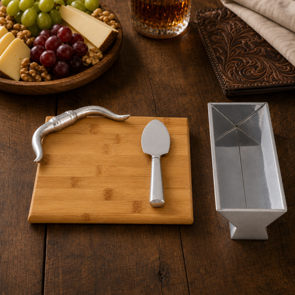 Longhorn Bamboo Cheese Set