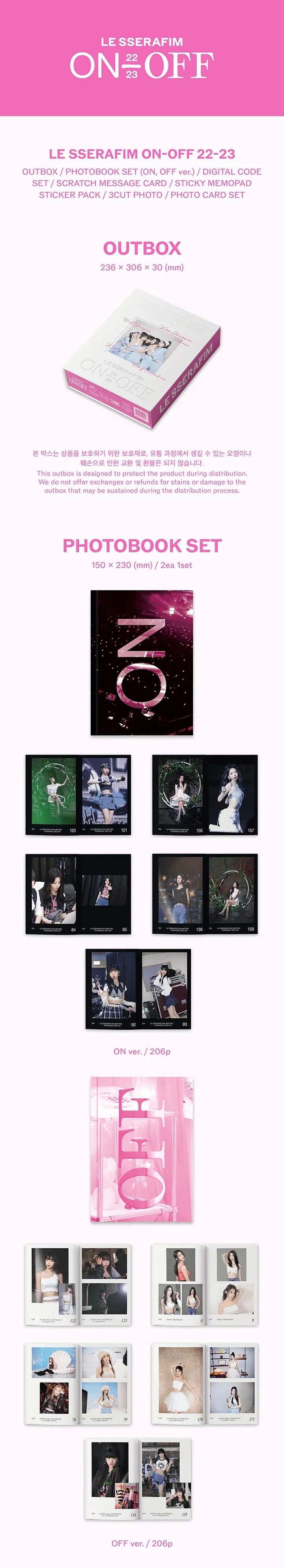 LE SSERAFIM - On-Off 22-23 Set Ver.