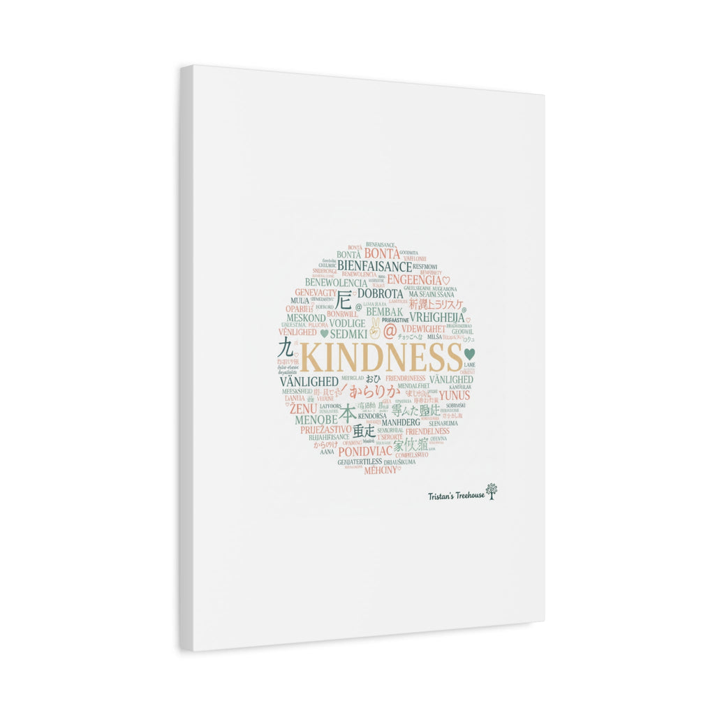 Kindness Word Cloud Canvas | Fresh Start Minimalist Wall Art