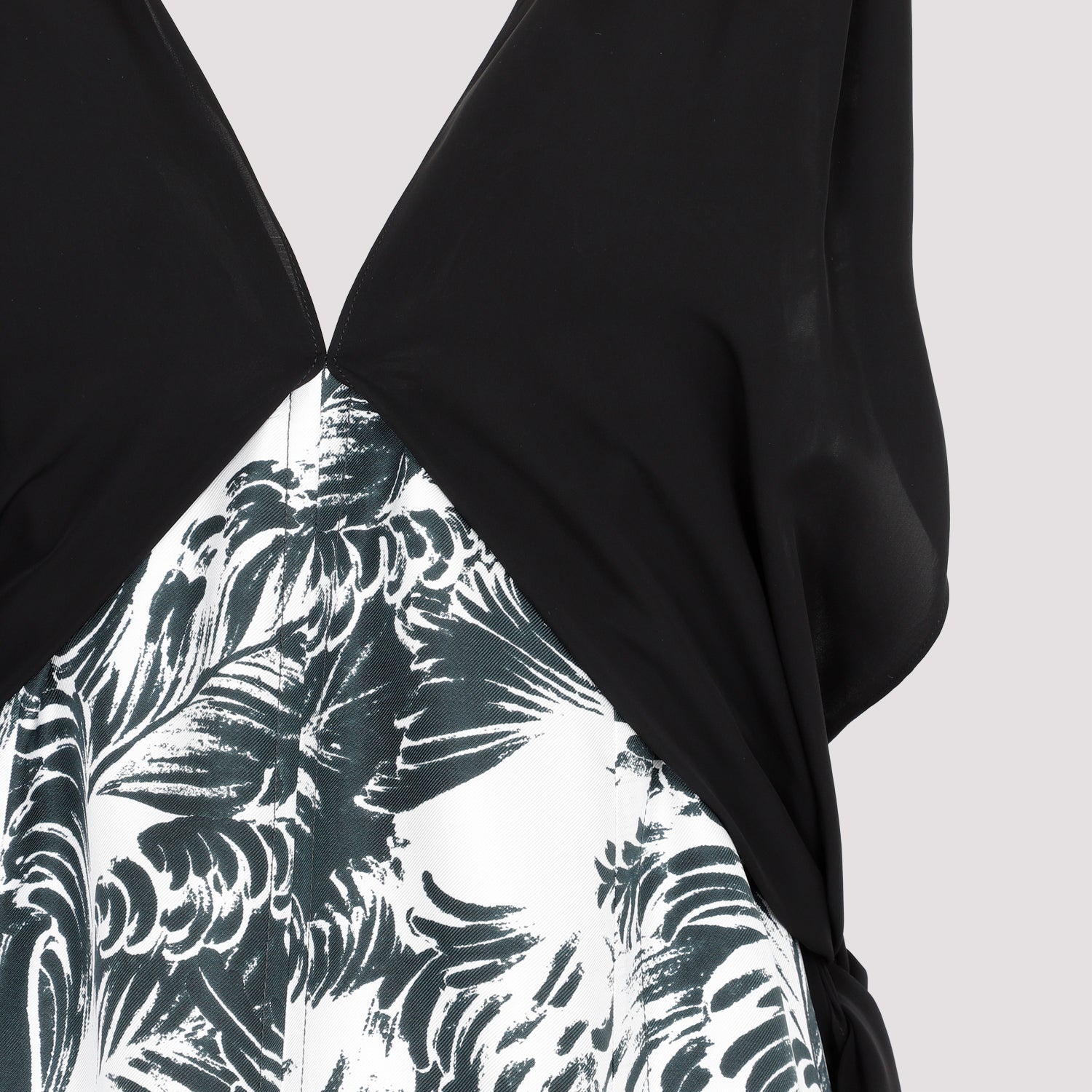 Bottega Veneta Printed Silk Long Dress Women