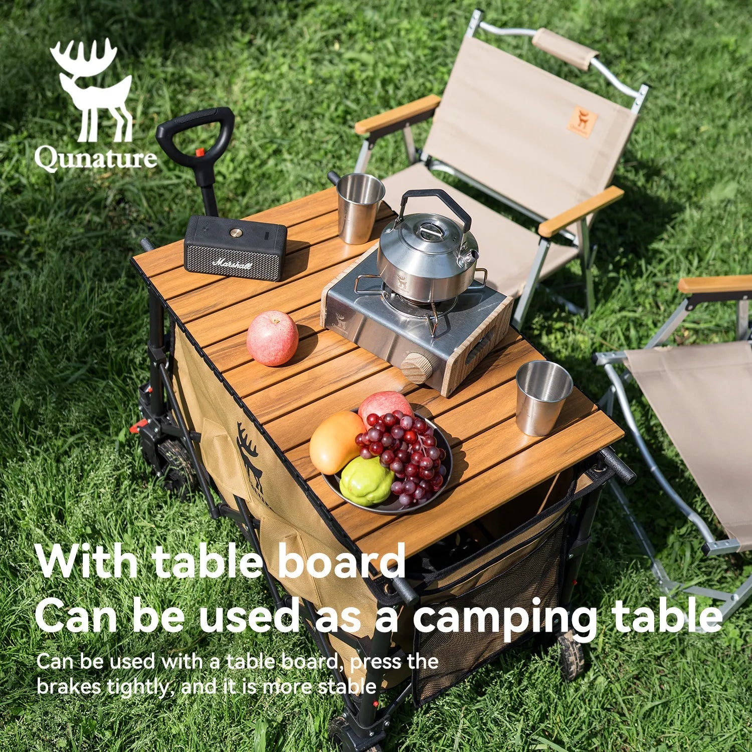 220lbs Foldable Utility Wagon with 360° Swivel Wheels - PhishStones Products