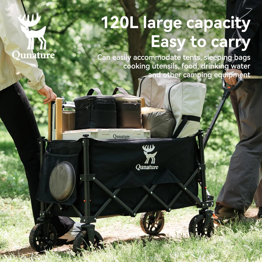 220lbs Foldable Utility Wagon with 360° Swivel Wheels - PhishStones Products