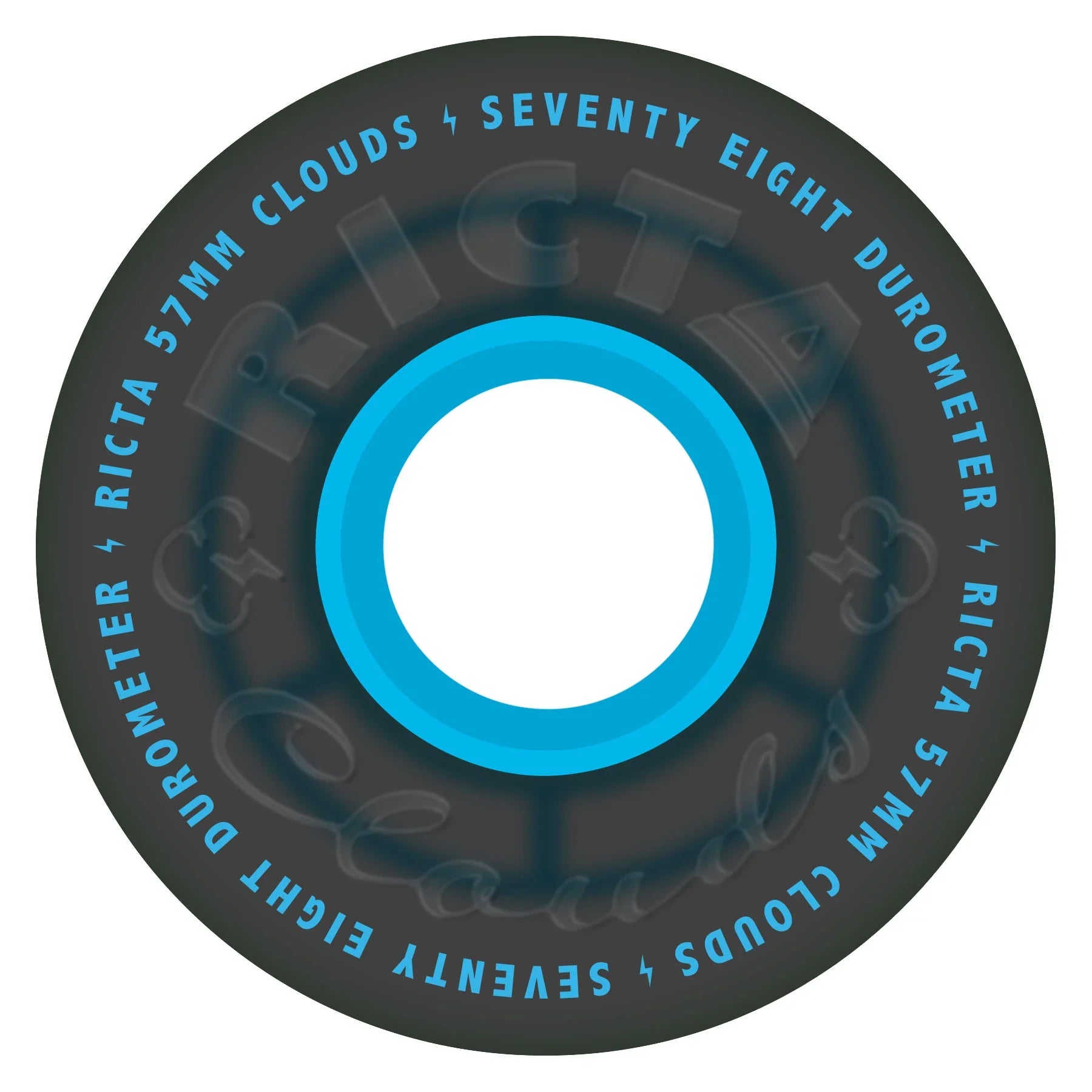 Ricta Clouds Wheels 57mm 78a - Transparent Black/Blue (Set)