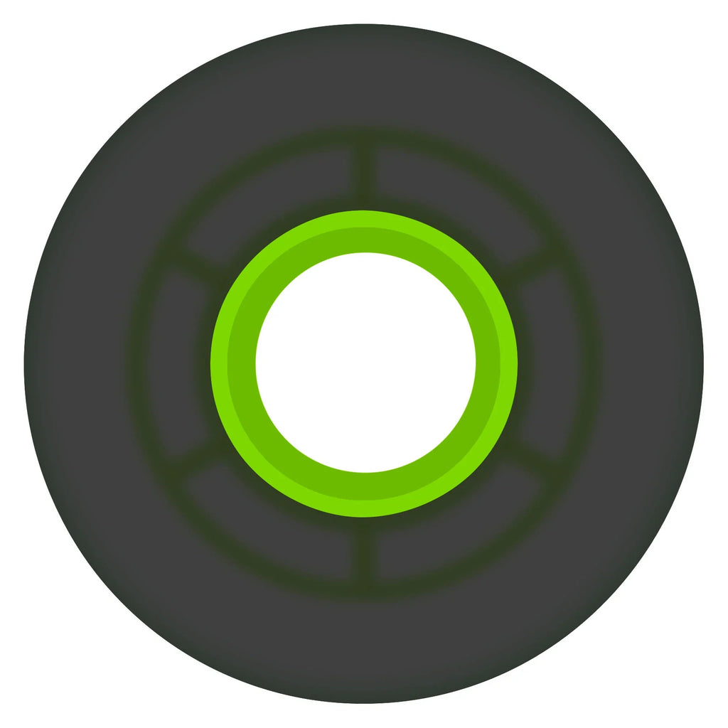 Ricta Clouds Transparent Black/Green 55mm 78a Skateboard Wheels