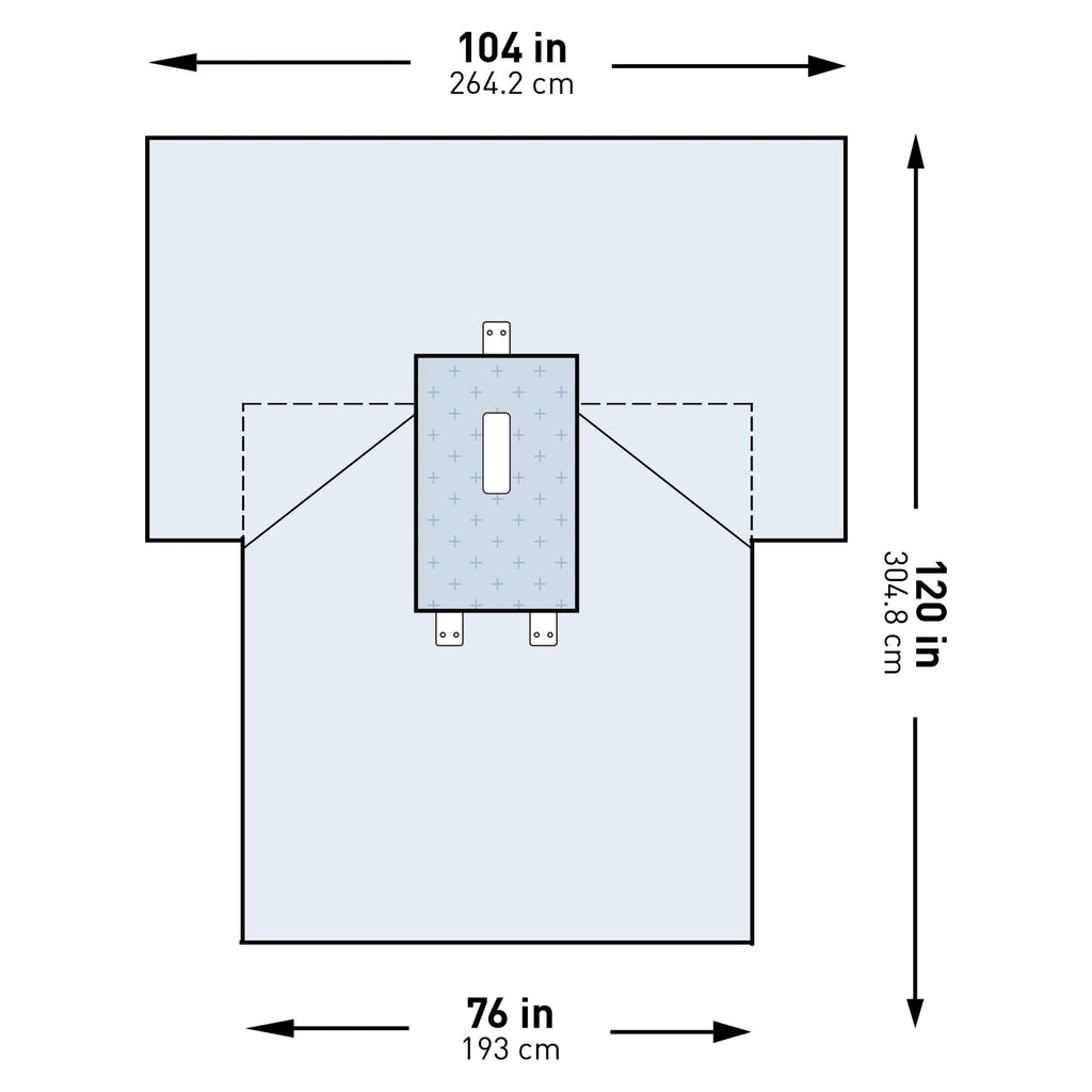 McKesson Sterile Laparotomy Drape, 104 x 76 x 120 Inch 183-I80-05170G-S