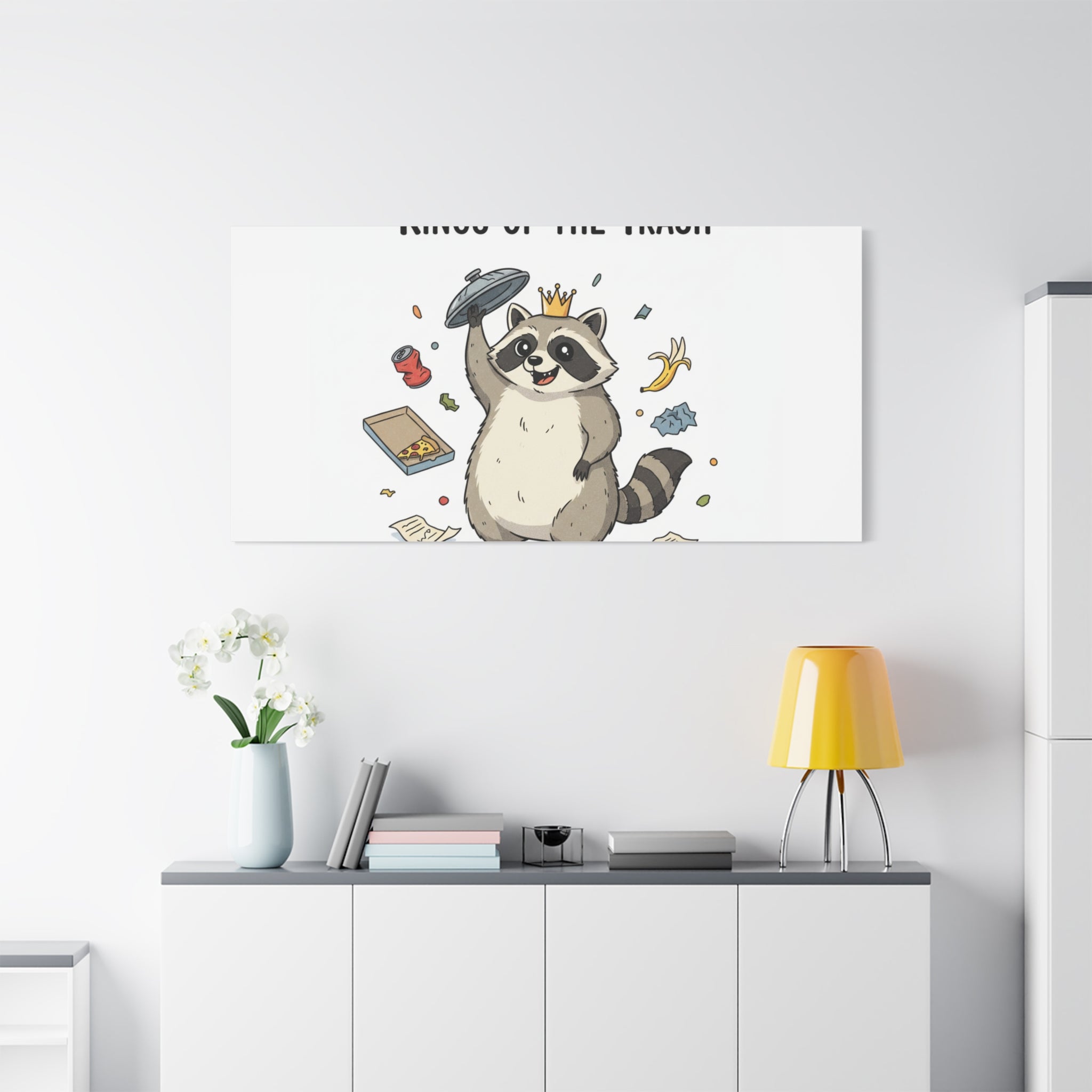 Kings of the Trash Canvas, Raccoon Doodle | Trash Panda, Goofy Critter Art