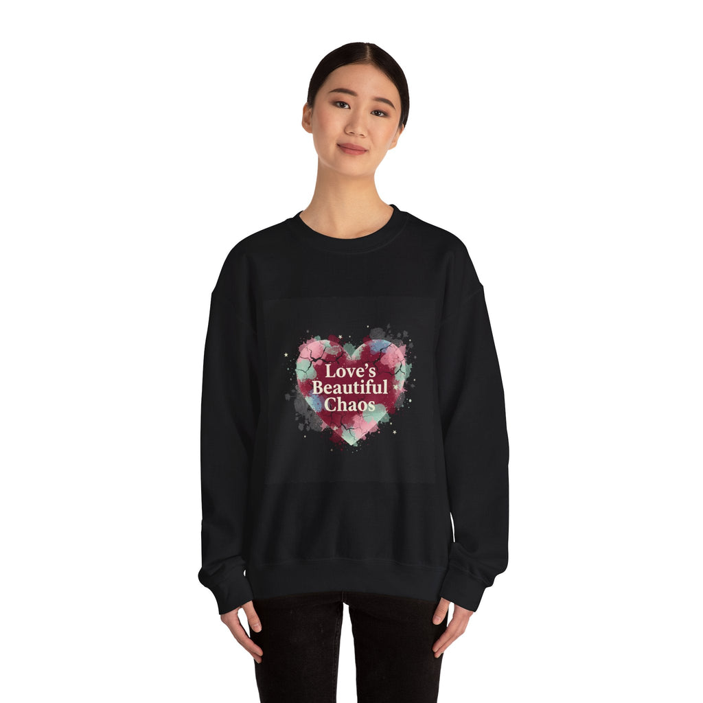 Love's Beautiful Chaos Sweatshirt | soft grunge heart, distressed collage
