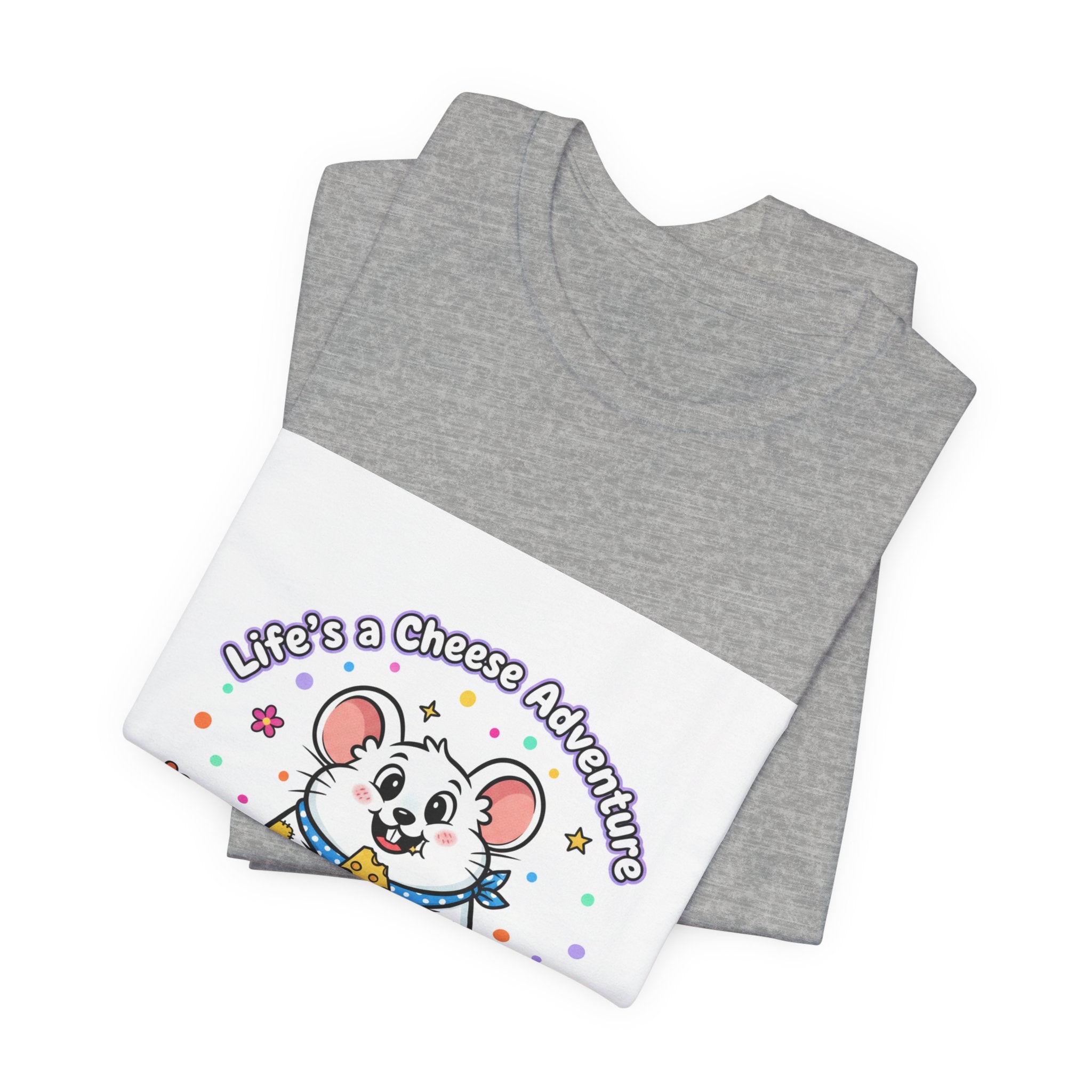 Cheese Adventure Mouse Tee | Rodent-core, quirky animal design