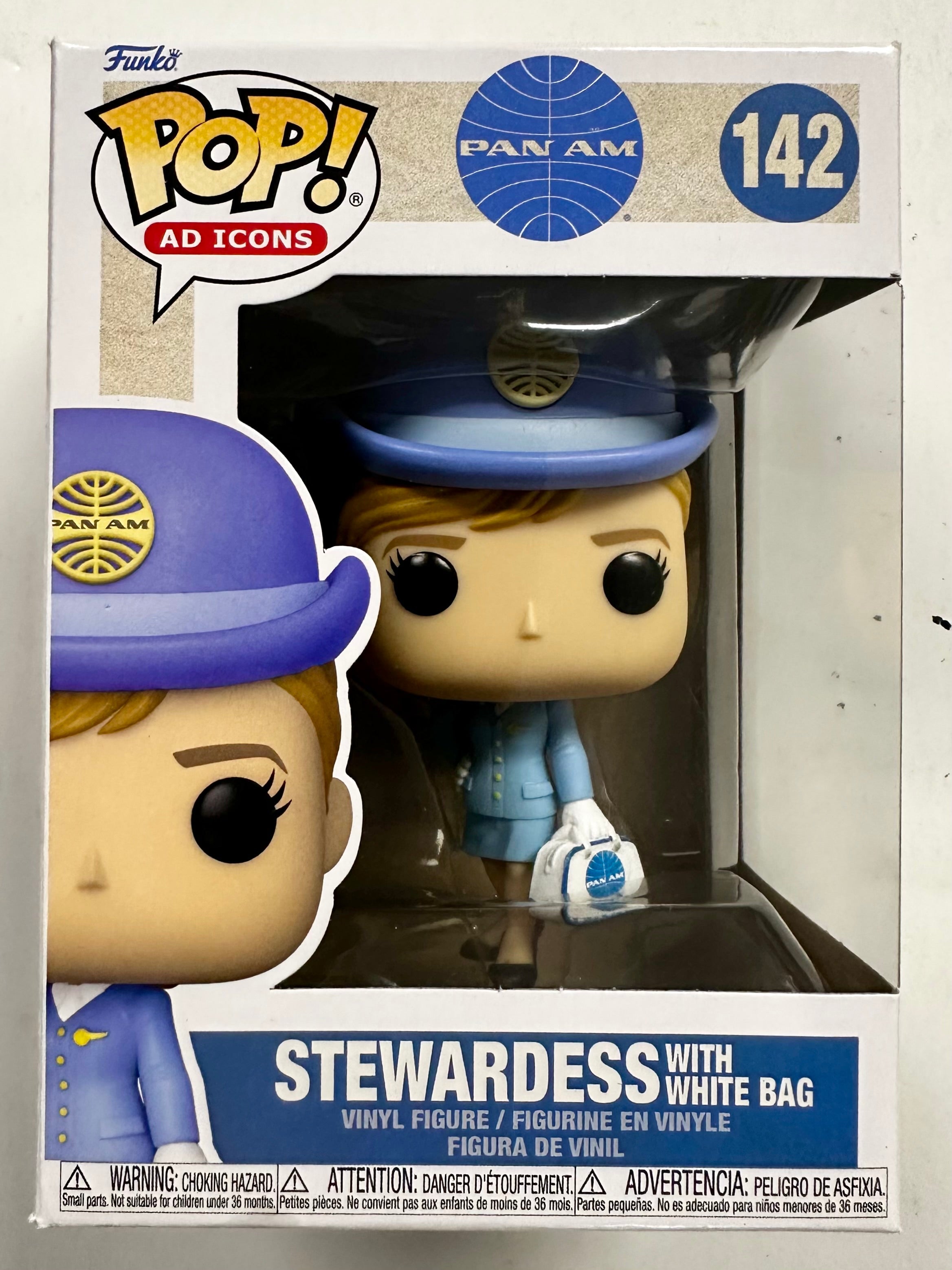 Funko Pop! Ad Icons Pan Am Airways Stewardess With White Bag #142 Vaulted 2021