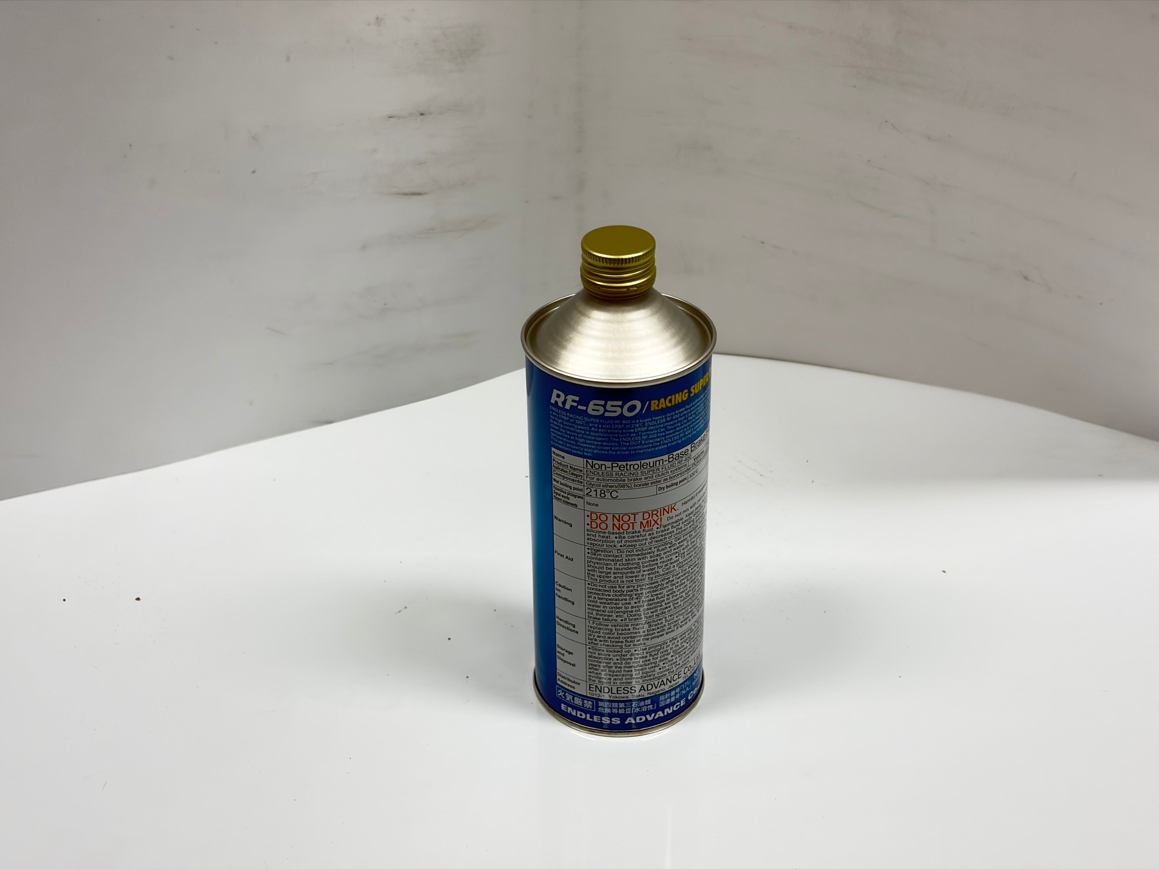 Endless RF‑650 Racing Brake Fluid 500 mL - 613°F Dry Boiling Point, Motorsport Grade RF650