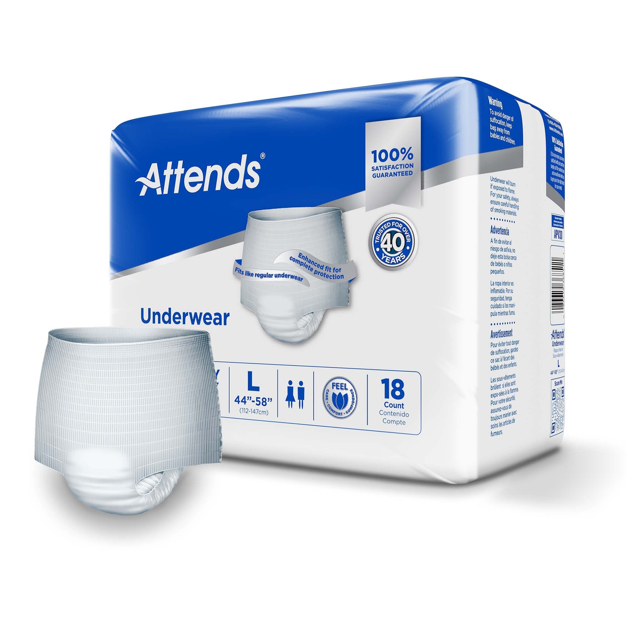 Attends® Care Heavy Absorbent Underwear, Regular APV30