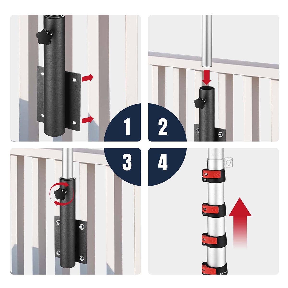 Yescom 20ft Banner Poles for Event, Grand Opening, Promo(Mount Included)