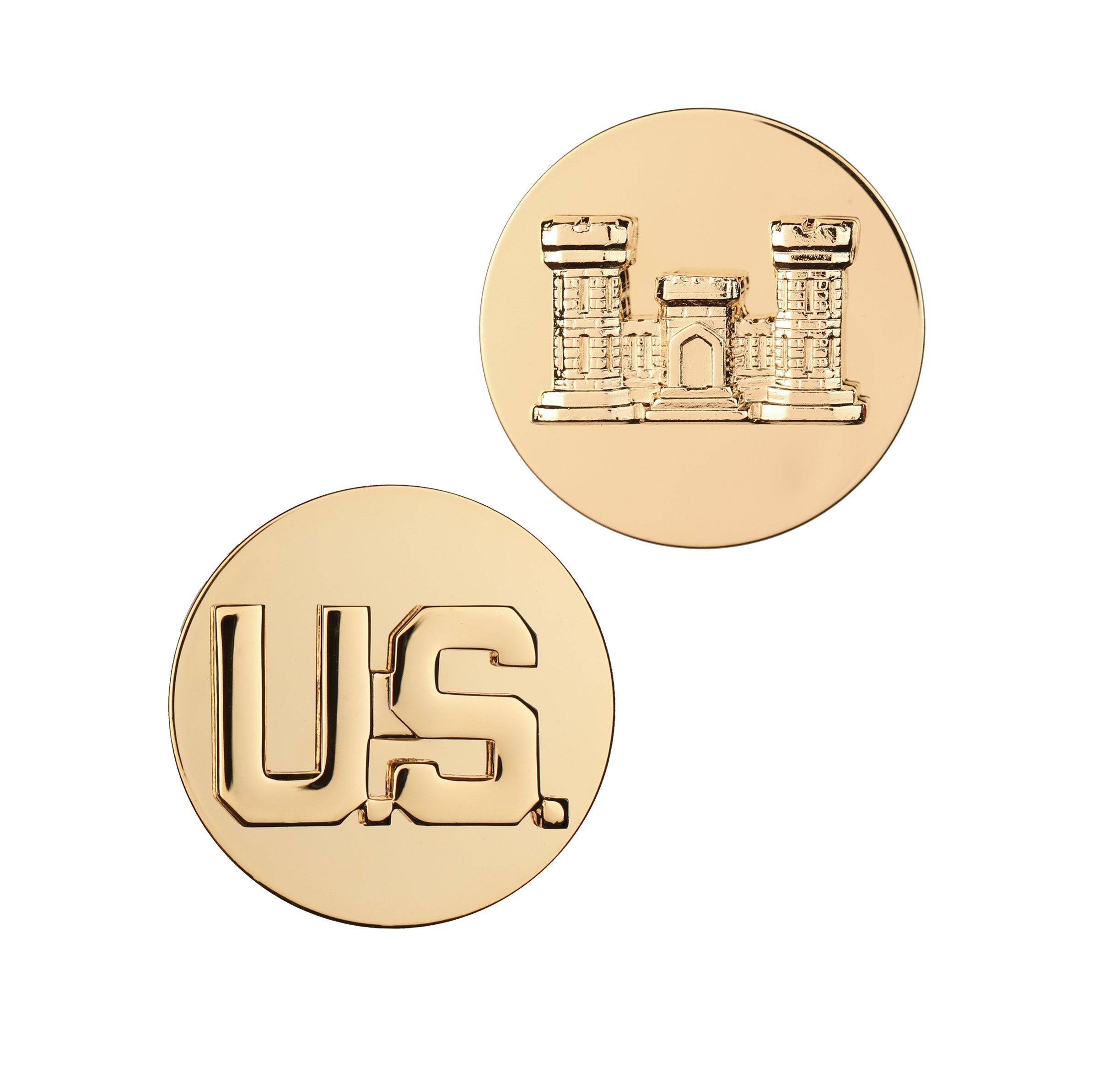 U.S. Army Enlisted Engineer & U.S. STA-BRITE® Pin-on (pair)