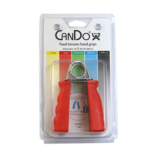 CanDo Hand Exercise Grips - Light Resistance 6 lbs, Red (Pair) for Physical Therapy & Rehab